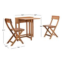 Safavieh Walten Flower Shelf 3-piece Bistro Set