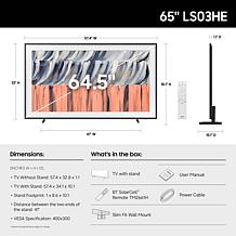 Samsung Art TV 57.4" Glare-Free Display with Slim Fit Mount