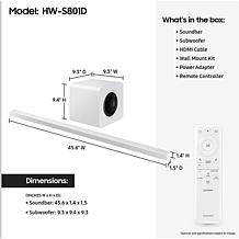 Samsung Ultra-Slim 3.1.2 ch Wireless Dolby ATMOS Soundbar w/Q-Symphony