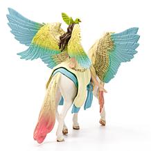 Schleich Bayala: Fairy Surah With Glitter Pegasus 3pc Figurine