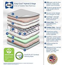 Sealy Hybrid 2-Stage Coil and Gel Toddler and Baby Crib Mattress