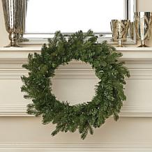 Seasonal LLC Palmetto Pine 24" Lit Green Wreath with Remote Control