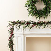 Set of 2 6ft Christmas Greenery PE Dripping Eucalyptus Garlands