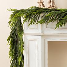 Set of 2 6ft Christmas Greenery PE Dripping Garlands