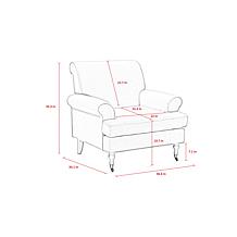 Shabby Chic Deklan Saber Back Leg Velvet Accent Chair