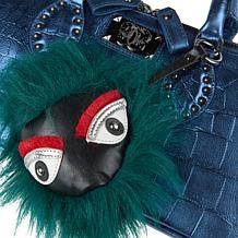 Sharif Legacy Croc Leather Satchel with Keychain