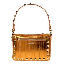 Sharif Legacy Eel Skin Leather Rocketed Top Zip Crossbody
