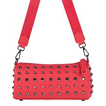 Sharif Legacy Genuine Leather Studded Barrel Shaped Crossbody