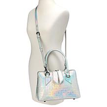 Sharif Legacy Logo Mirror Metallic City Satchel