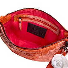 Sharif Legacy Marbleized Quilted Leather Rose Crossbody