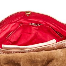 Sharif Legacy Museum Rouched Flap Leather Messenger Bag