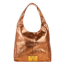 Sharif Legacy Pearlized Slouchy Leather Hobo with Wristlet