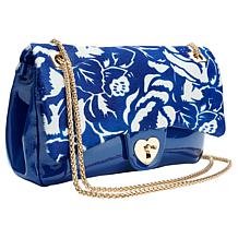 Sharif Legacy Printed Haircalf Crossbody with Heart Turnlock