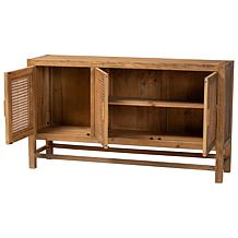 Sibu Rustic Reclaimed Wood and Rattan Cabinet