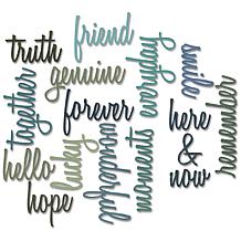 Sizzix Thinlits Dies By Tim Holtz 16/Pkg-Friendship Script Words