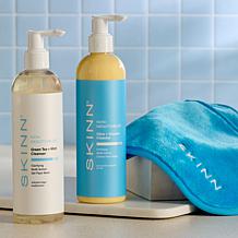 SKINN Non-Negotiables AM & PM Cleansers with Makeup Remover Cloth