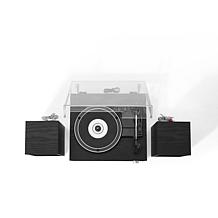 Sloane Record Player With Speakers - Black