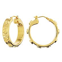 Soave Oro 14K Electroform Nail Head Stud Hoop Earrings