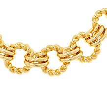 Soave Oro 14K Electroform Twisted Double Link Necklace