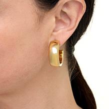 Soave Oro 14K Gold Electroform 1-1/4" Chunky Hoop Earrings
