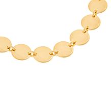 Soave Oro 14K Gold Electroform Disc Necklace