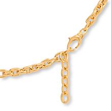 Soave Oro 14K Gold Electroform Graduated Chain Link Necklace