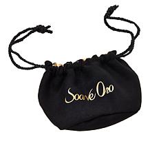 Soave Oro 14K Gold Electroform Greek Key Hoop Earrings