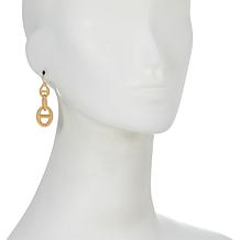 Soave Oro 14K Gold Electroform Mariner-Link Drop Earrings
