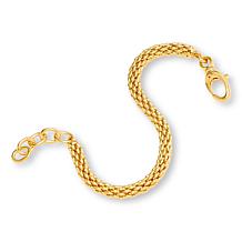 Soave Oro 14K Gold Electroform Popcorn Chain Line Bracelet