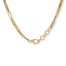 Soave Oro 14K Yellow Gold Electroform Figaro Chain Necklace
