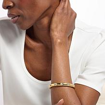 Soave Oro 14K Yellow Gold Electroform Gemstone Bangle