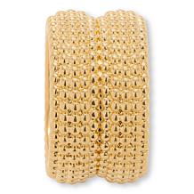 Soave Oro 14K Yellow Gold Electroform Studded Band Ring