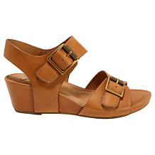Sofft Valeri Leather Slingback Wedge Sandal