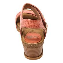 Sofft Verdi II Leather Stacked Wedge Sandal