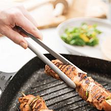 Soft Gray Silicone 5pc Kitchen Utensil Set with Rubber Handles