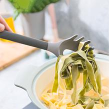 Soft Gray Silicone Kitchen Utensil Set with Rubber Handles