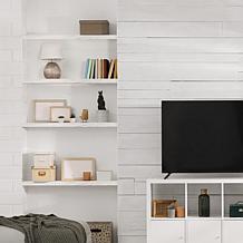 Solid Pine Wood Floating Shelves 2-Pack 16"W x 5.5"L