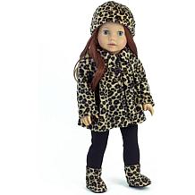 Sophia's by Teamson Kids Animal Print Coat Leggings Set for 18" Dolls