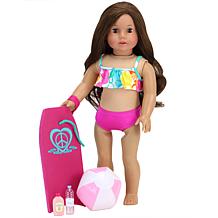 Sophia's by Teamson Kids Bikini, Boogie Board Beach Set for 18" Dolls