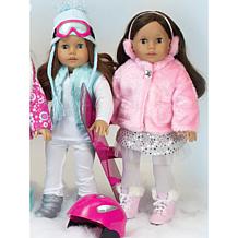 Sophia's by Teamson Kids Fur Coat and Earmuff Headband for 18" Dolls
