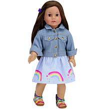 Sophia's by Teamson Kids Rainbow Shirt and Skirt Outift for 18" Dolls