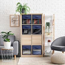 Sorbus 11" Foldable Storage Bin 6-pack with Clear Window