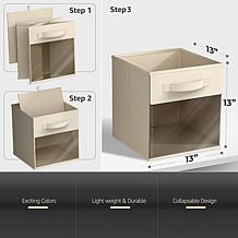 Sorbus 13" Foldable Storage Bin 6-pack with Clear Window