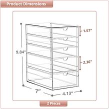 Sorbus 2-pk Makeup Organizers with 10 Drawers