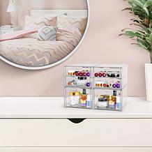 Sorbus 4-pk of Makeup Organizers w/ 2 Large Drawers & 2 Small