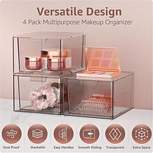 Sorbus 4-Pk Stackable Makeup Organizers