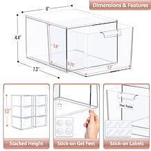 Sorbus 6-Pk Stackable Makeup Organizer