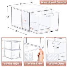Sorbus Clear Stackable Makeup Organizer