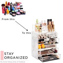 Sorbus Marble 7-Drawer Makeup and Jewelry Storage Case