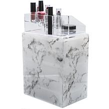 Sorbus Marble Makeup and Jewelry Storage Case with Top Tray